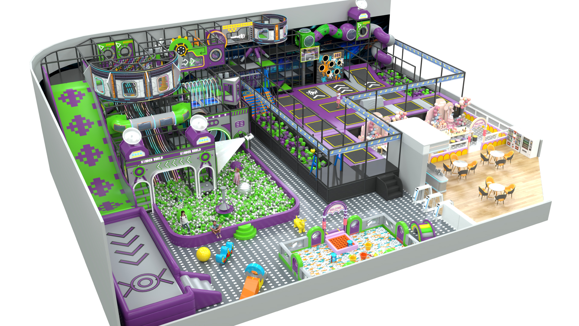 Playground interno da cidade moderna
